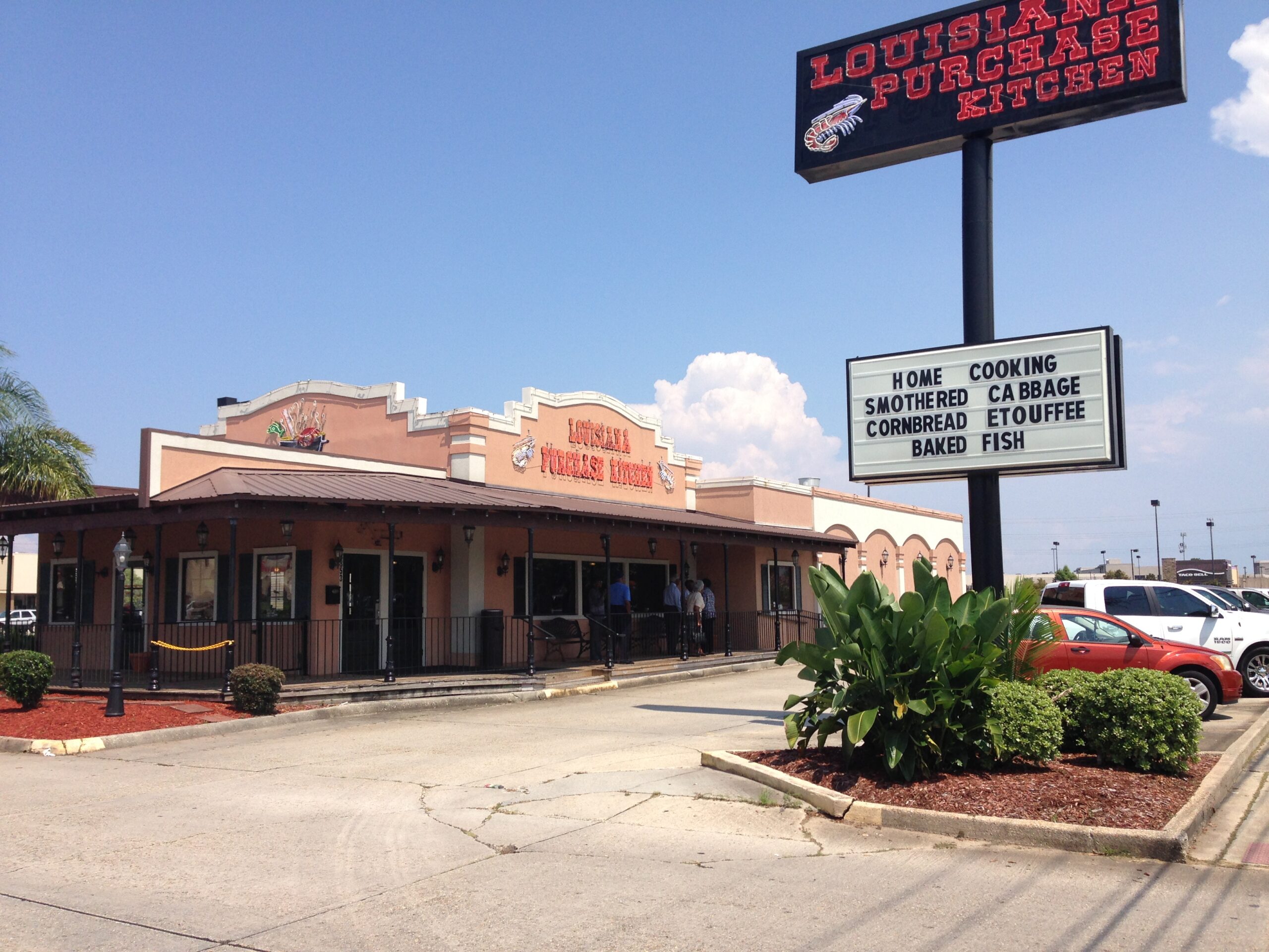 A Metairie buffet restaurant, Louisiana Purchase Kitchen, viewed from the outside.